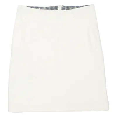 TOMMY HILFIGER Womens Straight Skirt White Knee Length UK 8