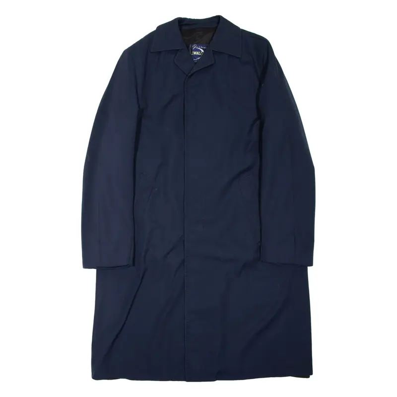 Mens Overcoat Jacket Blue L