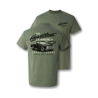 Chevy Trucks Never Outclassed Heartbeat of America Vintage Graphic T-Shirt Cotton Casual Crewneck Shortsleeve Menswear Top Po...