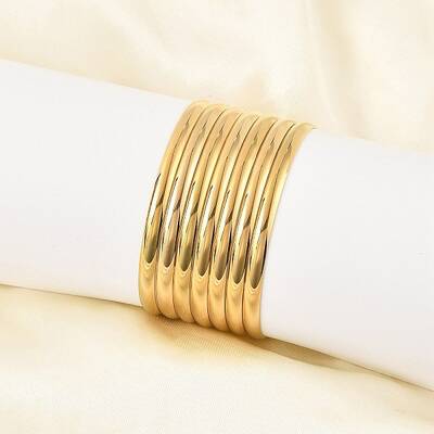 Fashion 304 Stainless Steel Buddhist Bangle Sets