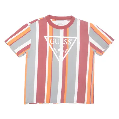 GUESS Originals Striped Mens T-Shirt Orange M