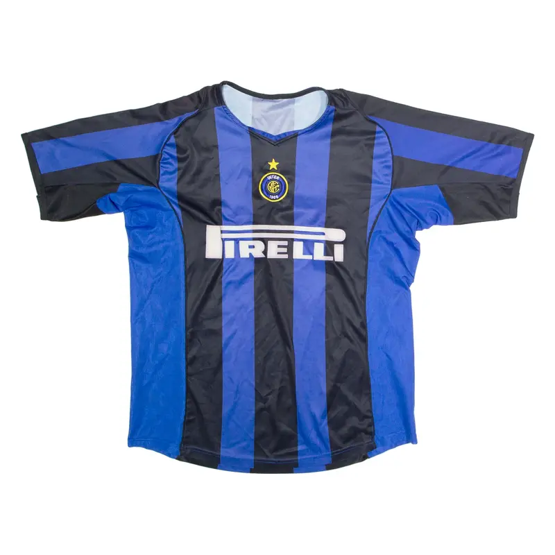 INTER MILAN #14 Veron Fan Mens Football Shirt Jersey Blue L