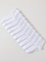 Women's 10 Pairs Solid Crew Socks, Fashion Casual Cozy Mid-calf Socks for Daily Wear, Women's Socks & Hosiery for Spring Fall...