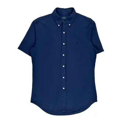 Ralph Lauren Slim Fit Short Sleeve Shirt - Medium Blue Cotton | Size: medium