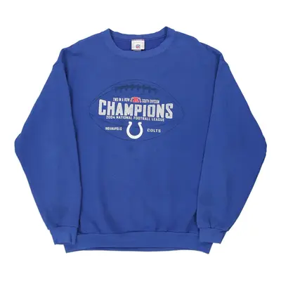 Indianapolis Colts 2004 Nfl Sweatshirt - XL Blue Cotton Blend