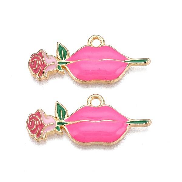 Rack Plating Alloy Enamel Pendants