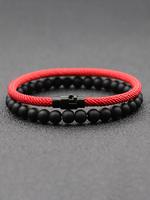 Unisex Minimalist Beaded Bracelet, Fashionable Casual Matching Bracelet for Couple, Trendy All-match & Exquisite Jewelry for ...