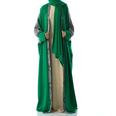 Moroccan print abaya set