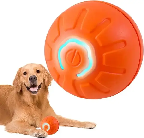 Interactive Spinning Dog and Cat Toy with Lights | Motion-Activated 360° Play Ball for Pets, Light-Up Chase Toy for Cats, Ki...
