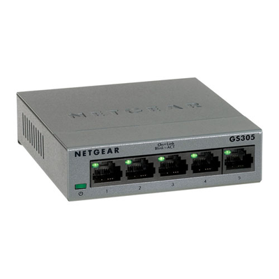 GS305-300PAS Netgear 300 Series 5 x Ports 10/100/1000Base-T Unmanaged Gigabit Ethernet Network Switch