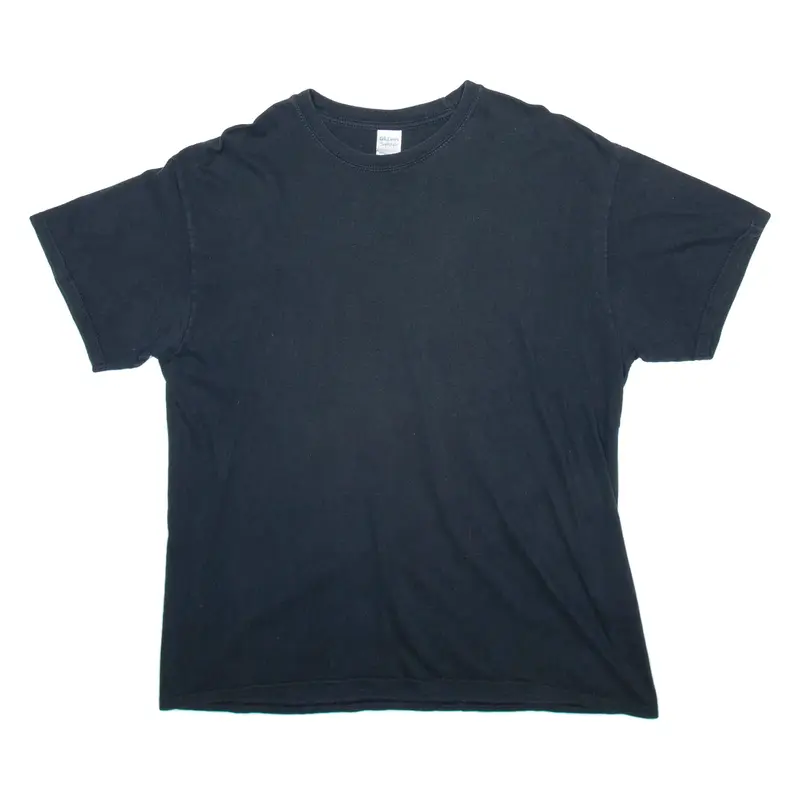 GILDAN Mens Biker T-Shirt Black XL