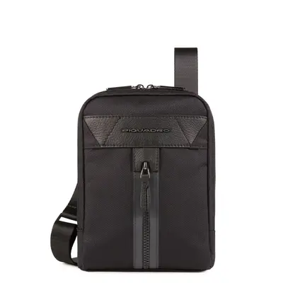 Piquadro, Trakai, Shoulder Bag, Fabric Shoulder Bag, Black, 23 x 17 x 5 cm, Women