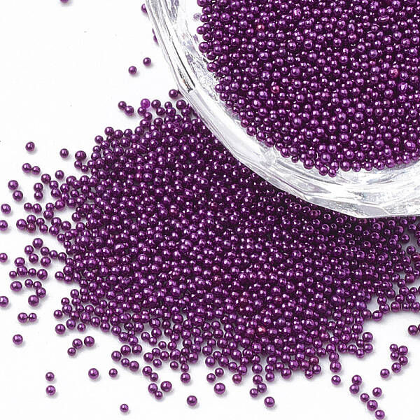 Color Plated DIY 3D Nail Art Decoration Mini Glass Beads