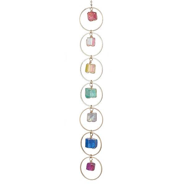 Chakra Electroplated Natural Quartz Chip Beaded