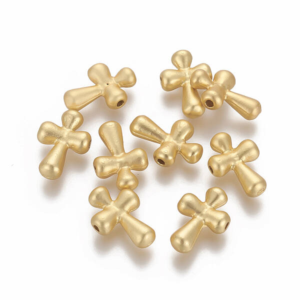 Brass Matte Beads