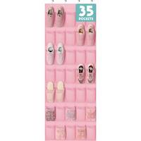 Tiblue Over-The-Door Hanging Shoe Organizer with 35 Mesh Pockets for Closet, Bedroom, Pantry, and Bathroom