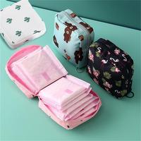 Cute Cartoon Napkin Tissue Storage Bag (1 Count), Home Accessories Large Capacity Lipstick Storage Organizer, Waterproof Fabr...