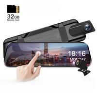 Dual Lens Car Dash Cam 1080P - Touch Screen Rearview Mirror Recorder With Front And Rear Camera - HD Vehicle Security DVR For...