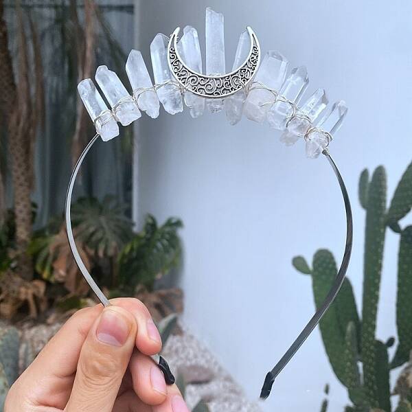 Eletroplated Quartz Crystal Hair Bands