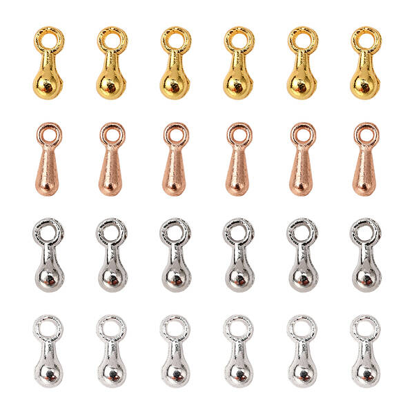 200Pcs 4 Colors Alloy Charms