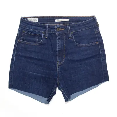LEVI'S 721 High Rise Denim Blue Regular Cut-Off Shorts Womens S W28