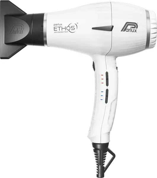 Parlux Ethos + Magic Sense professional hairdryer with ionizer + white diffuser