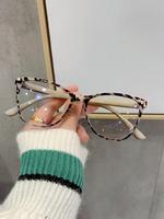 Women's Fashion Leopard Pattern Cat Eye Frame Eyeglasses, Casual Trendy Anti-blue Light Eyeglasses for Everyday Use, Fashion ...