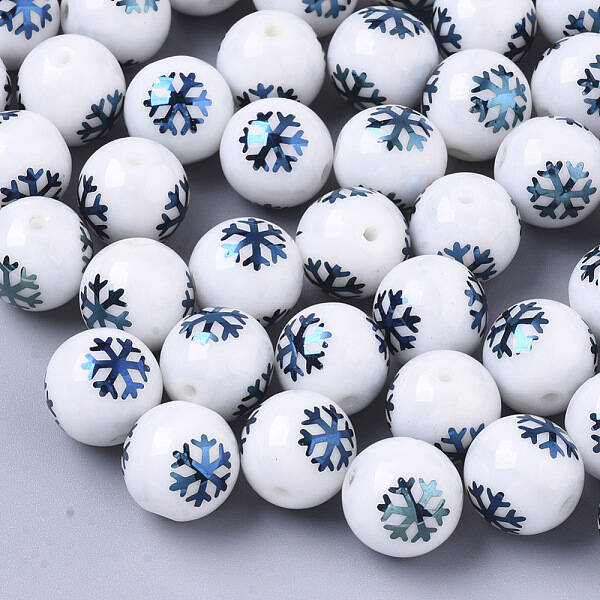 Christmas Opaque Glass Beads