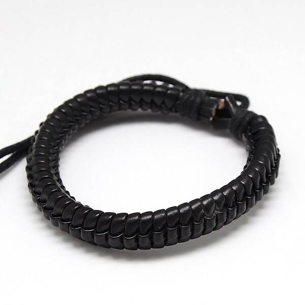 Trendy Unisex Casual Style Leather Wrapped PU Leather Bracelets