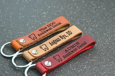SLIM Dentist Owner Keychain, Personalized Dentist Keychain, Clinic Owner Gift, Dentist Christmas Gift