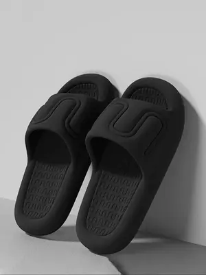 Men's Casual Plain Soft Slippers, Non-slip Home Slippers, Comfortable Silent Anti-slip Slippers for Indoor & Outdoor Use for ...