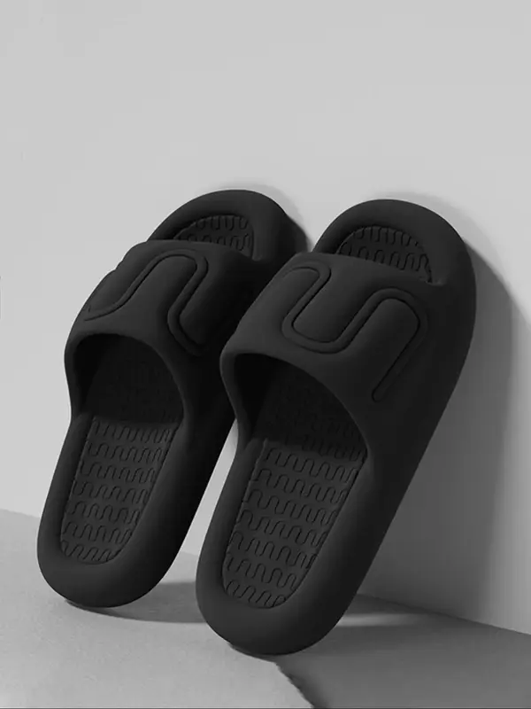 Men's Casual Plain Soft Slippers, Non-slip Home Slippers, Comfortable Silent Anti-slip Slippers for Indoor & Outdoor Use for ...