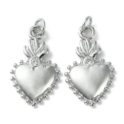 Rack Plating Brass Micro Pave Cubic Zirconia Pendants