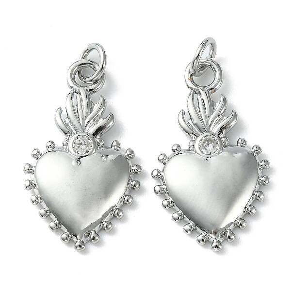 Rack Plating Brass Micro Pave Cubic Zirconia Pendants