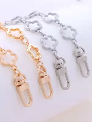 Flower Design Bag Extender Chain, Fashionable Bag Chain for Women's Handbag & Purse, Bag Making Replacement Accessories for D...