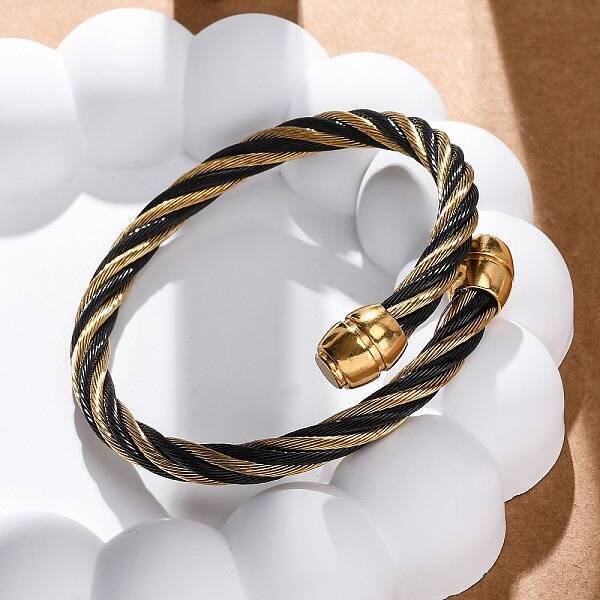 304 Stainless Steel Torque Bangles for Women