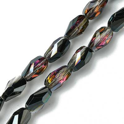 Transparent Electroplate Glass Beads Strands