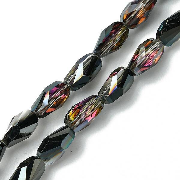 Transparent Electroplate Glass Beads Strands