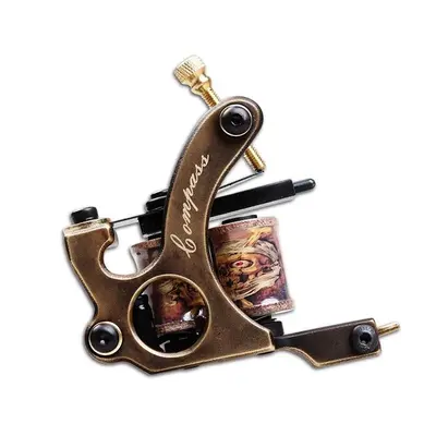 Dragonhawk Compass Brass Wrap Coil Tattoo Machine