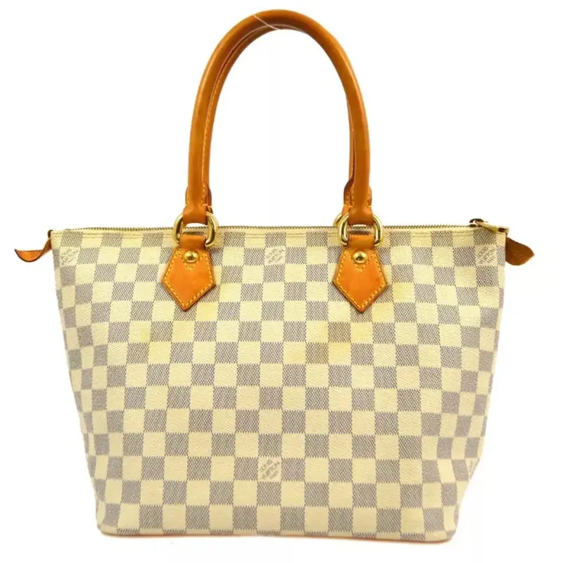 Pre-owned Louis Vuitton Canvas Shoulder Bags Damier Azur Saleya PM Tote Handbag N51186 VI2057 174005