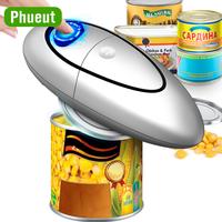 Phueut One Touch Portable Electric Can Opener with Smooth Edge , Hands-Free and Battery Operated Kitchen Gadget for Seniors w...