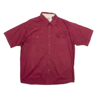 WRANGLER Premium Quality Mens Plain Shirt Red L