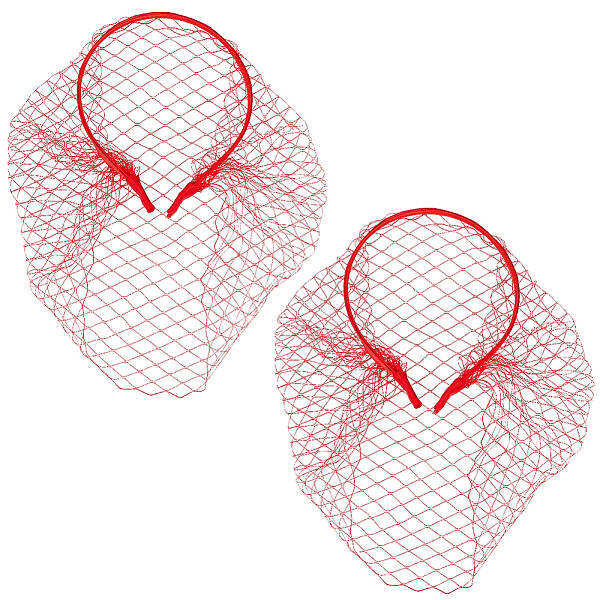 2Pcs Polyester Mesh Veil Hair Bands