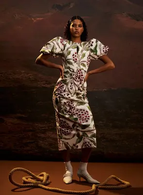 PROVENCE GERD MIDI DRESS | Size: L