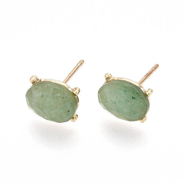 Natural Strawberry Quartz Stud Earrings