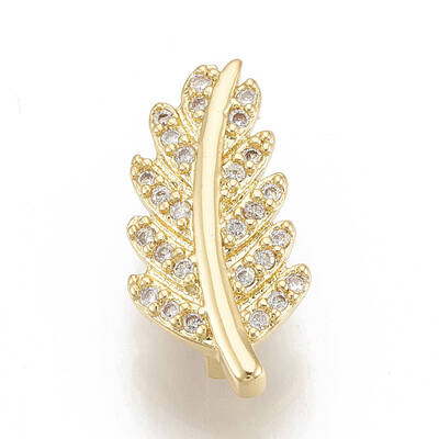 Brass Micro Pave Cubic Zirconia Slide Charms