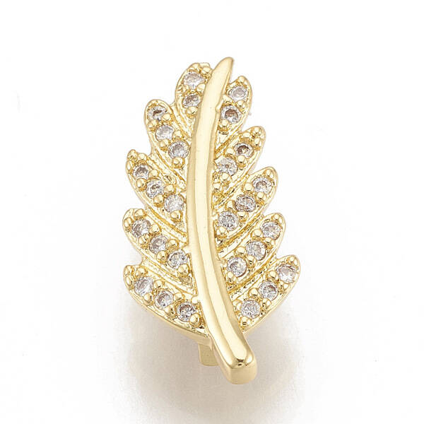 Brass Micro Pave Cubic Zirconia Slide Charms