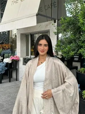 Women's Glossy Solid Batwing Sleeve Abaya without Hijab, Elegant Long Sleeve Open Front Abaya for Party Holiday Daily Wear, ...