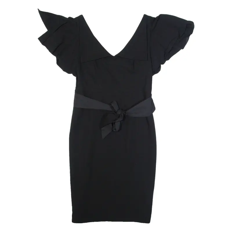 TED BAKER Womens Pencil Dress Black Wool Sleeveless Midi M