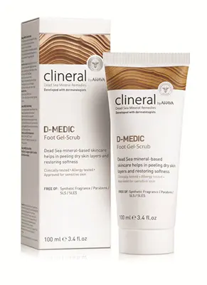 Ahava Peeling Minerale Per I Piedi Clineral D-Medic (Gel-Scrub Per I Piedi) 100 Ml